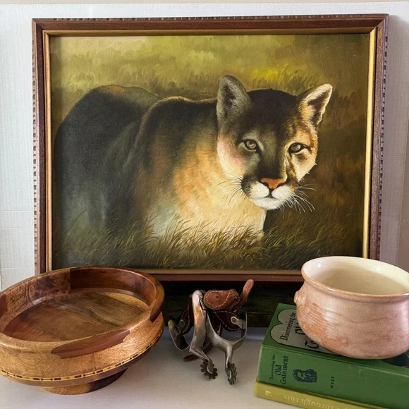 Vintage Turned Wooden Decorative Footed Bowl Compote Inlaid Aztec Marquetry - Picture 16 of 16